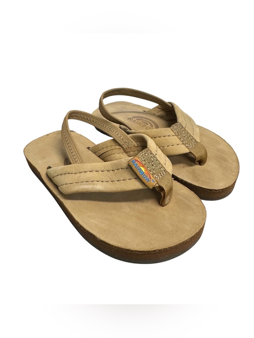 Reef Kids Tan Suede-Look Flip Flop Sandals Size 7/8